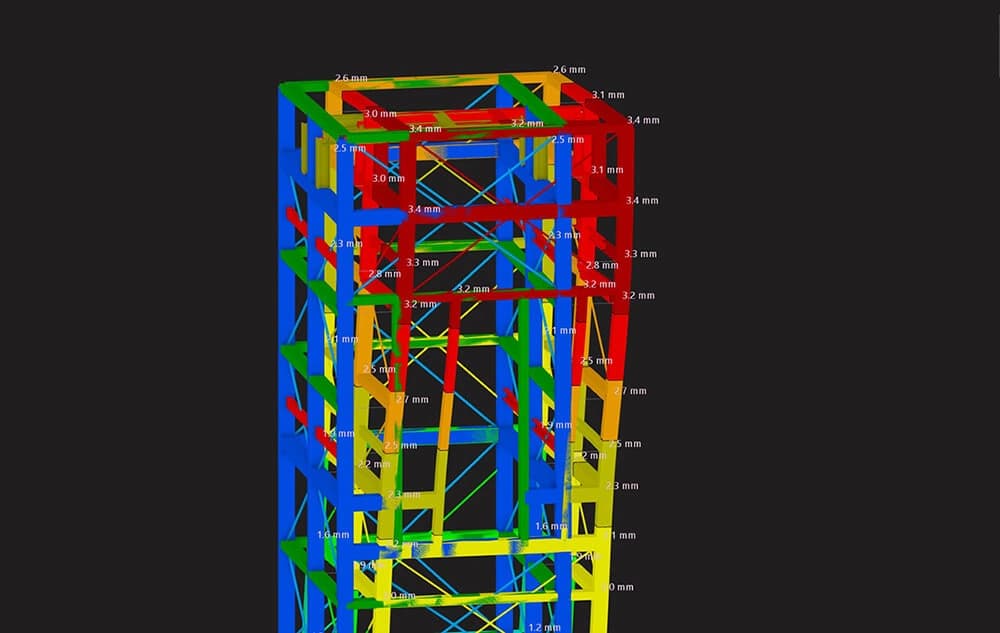 Structural stress analysis visualization